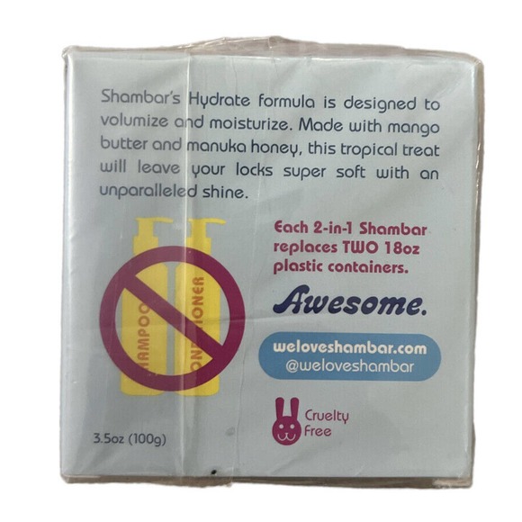 HYDRATE All Natural Shampoo and Conditioner Bar | Solid Hair Wash w/Manuka Honey - Picture 2 of 4